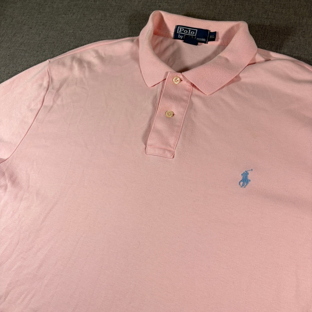 Polo Ralph Lauren Polo‎ Shirt Mens XL Pink Short Sleeve Embroidered Pony Logo